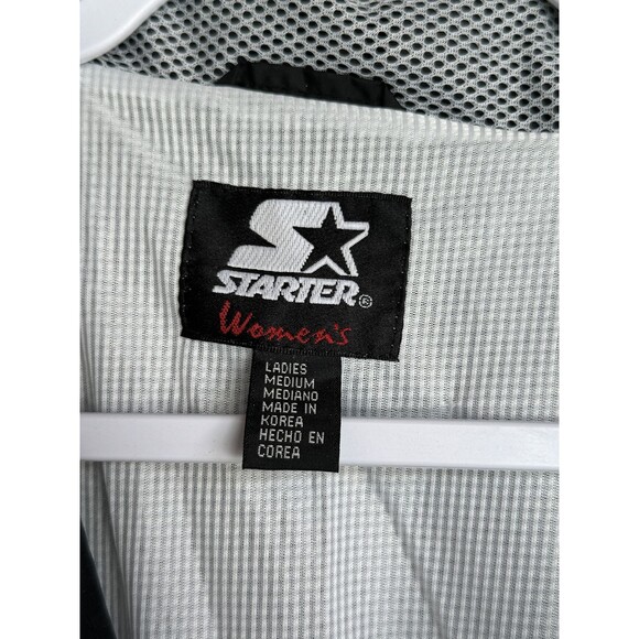 Starter Women's Black & White Windbreaker Jacket MEDIUM - Picture 5 of 10